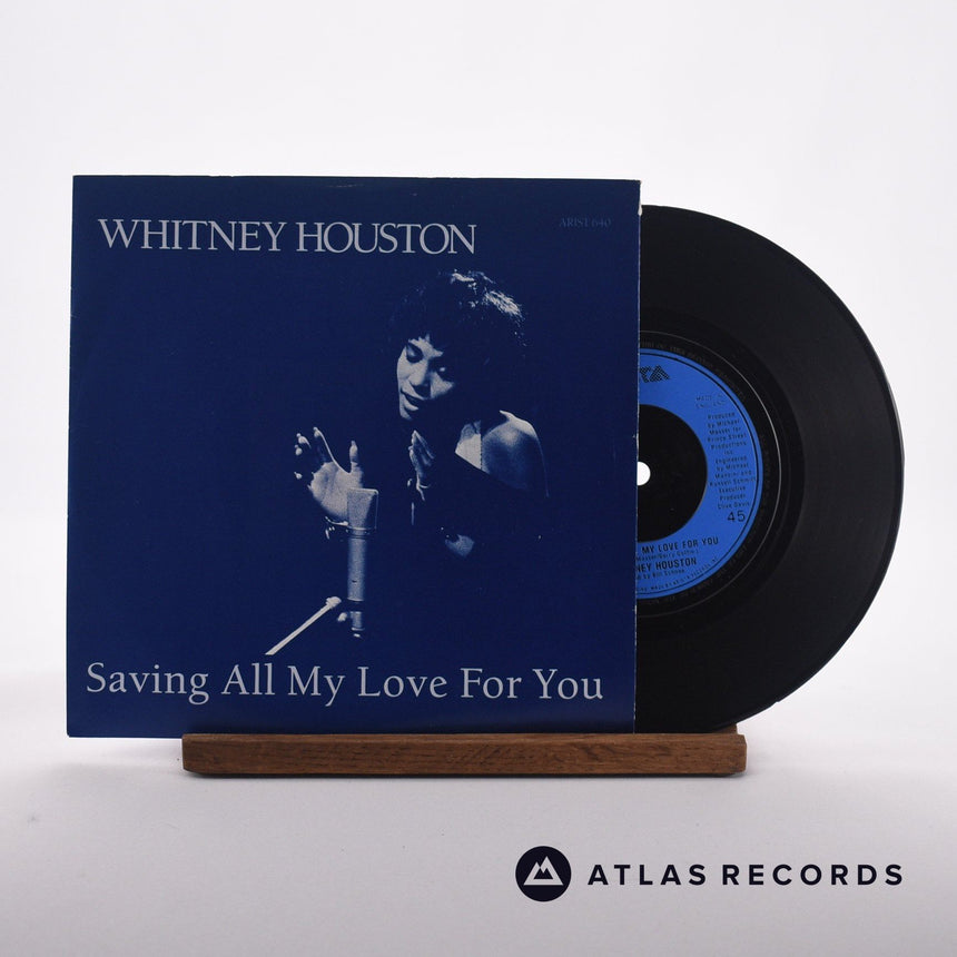 Whitney Houston Saving All My Love For You 7" Vinyl Record - Front Cover & Record