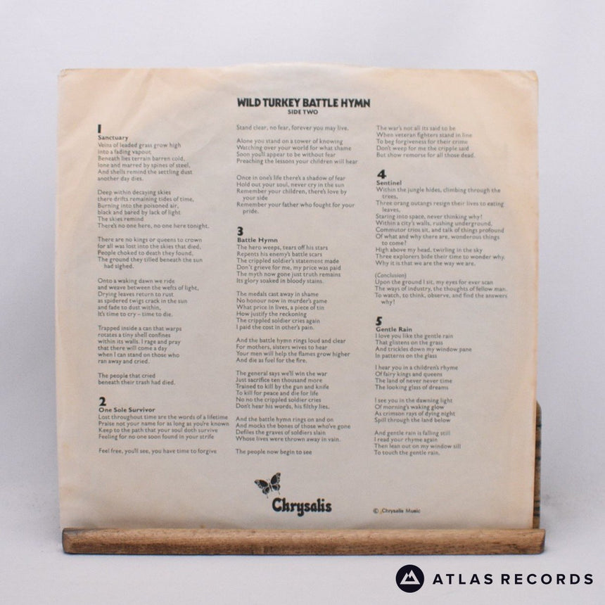 Wild Turkey - Battle Hymn - A-1U B-1U LP Vinyl Record - VG+/EX