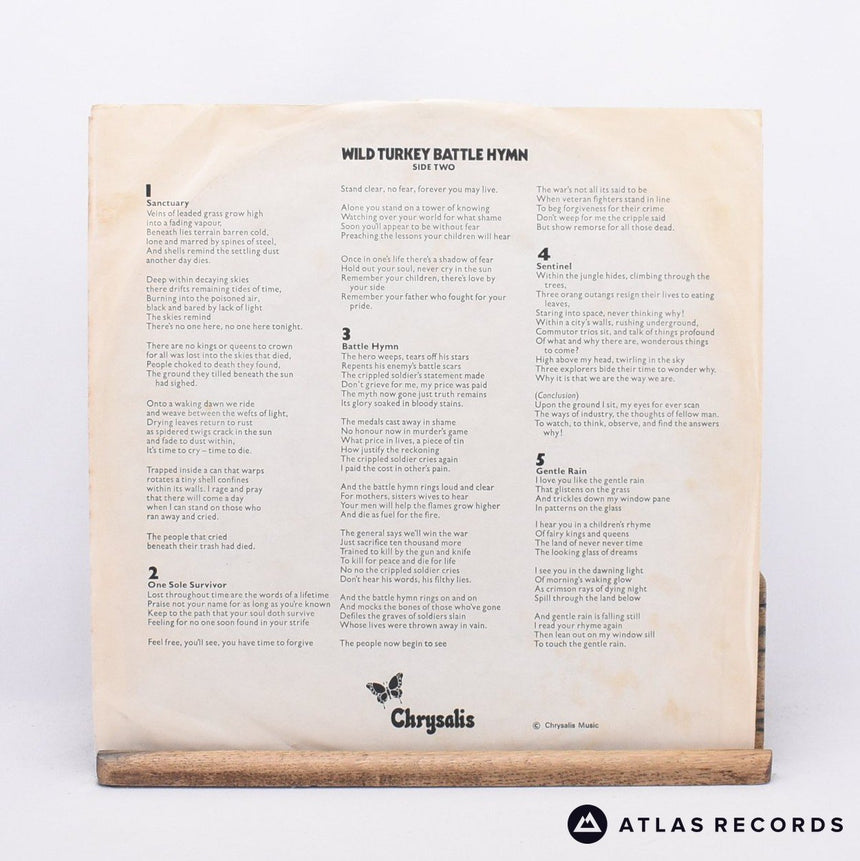 Wild Turkey - Battle Hymn - A-1U B-1U LP Vinyl Record - VG/EX