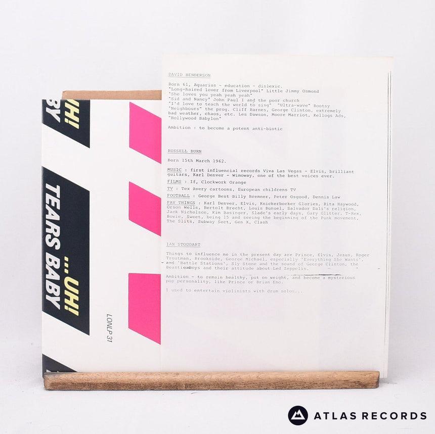 Win - ...Uh! Tears Baby - LP Vinyl Record - EX/EX