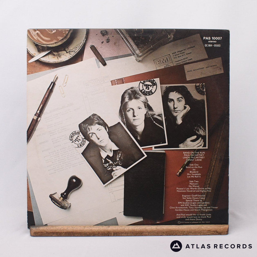 Wings - Band On The Run - First Uk Press Poster LP Vinyl Record - VG+/VG+