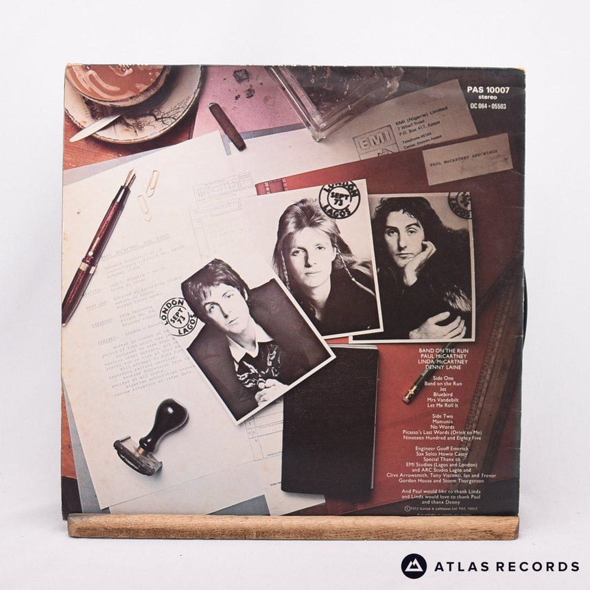 Wings - Band On The Run - First Uk Press Poster -2 -2 LP Vinyl Record - VG+/VG+