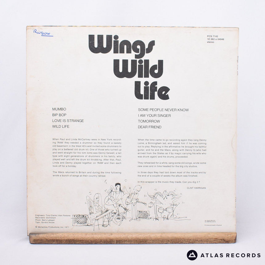 Wings - Wild Life - First Uk Press LP Vinyl Record - VG+/VG