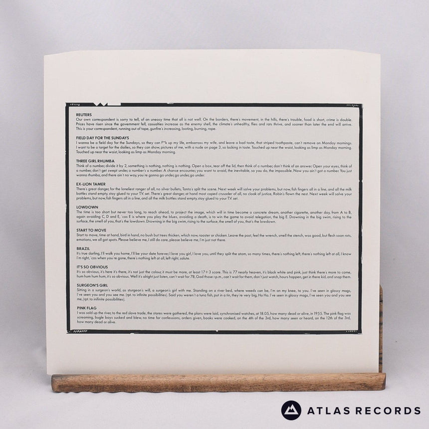 Wire - Pink Flag - Reissue A-5 B-3 LP Vinyl Record - NM/EX