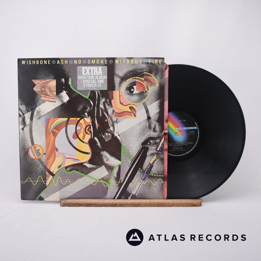 Wishbone Ash No Smoke Without Fire LP Vinyl Record - Front Cover & Record