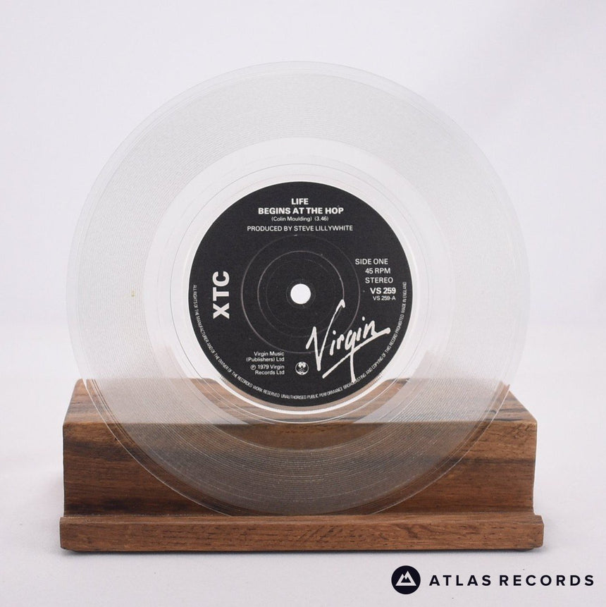 XTC - Life Begins At The Hop - Clear Fold-Out Sleeve 7" Vinyl Record - EX/EX