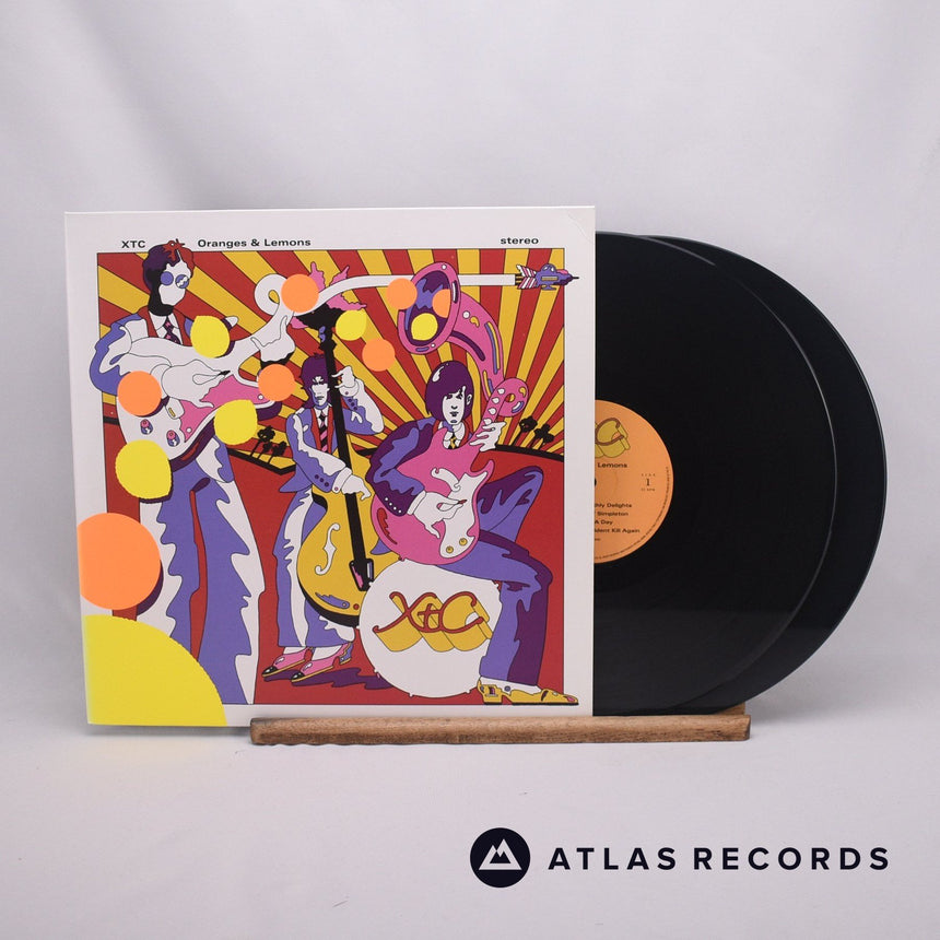 XTC Oranges & Lemons Double LP Vinyl Record - Front Cover & Record