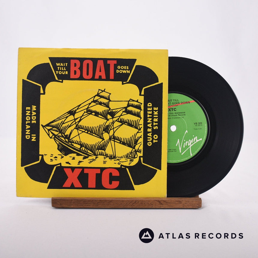 XTC Wait Till Your Boat Goes Down 7" Vinyl Record - Front Cover & Record