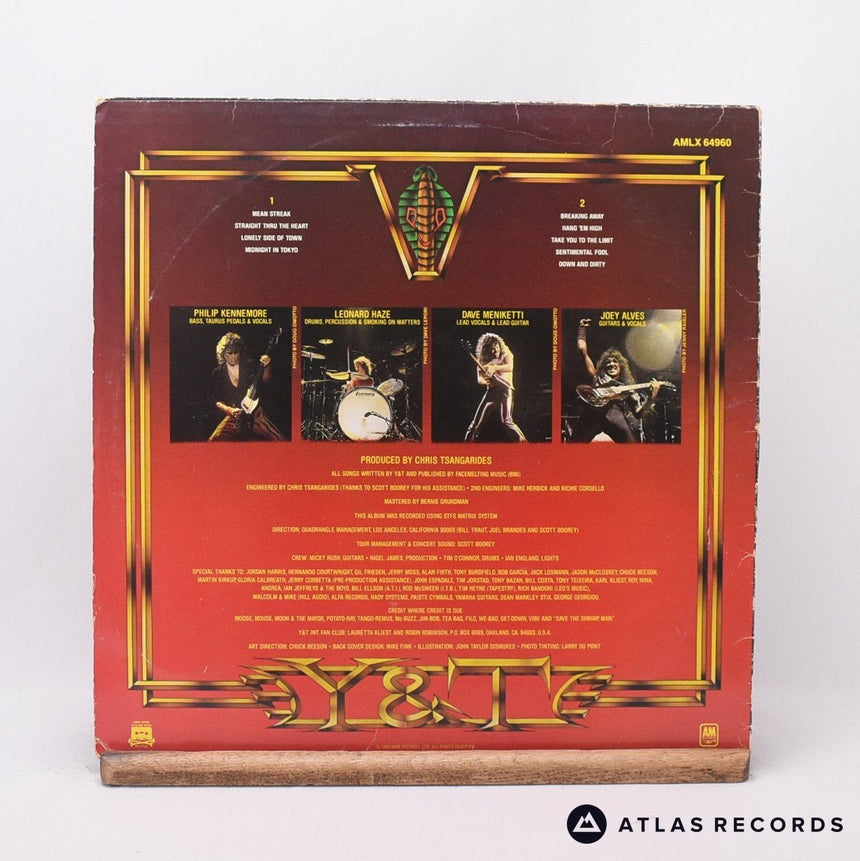 Y & T - Mean Streak - LP Vinyl Record - VG/VG+