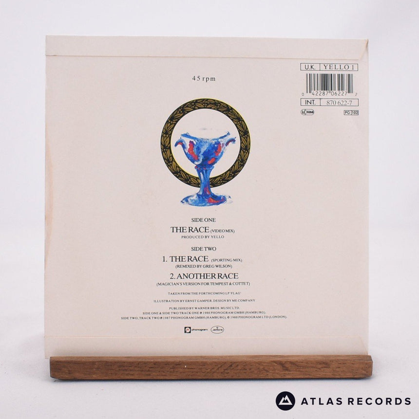 Yello - The Race - 7" Vinyl Record - EX/VG+