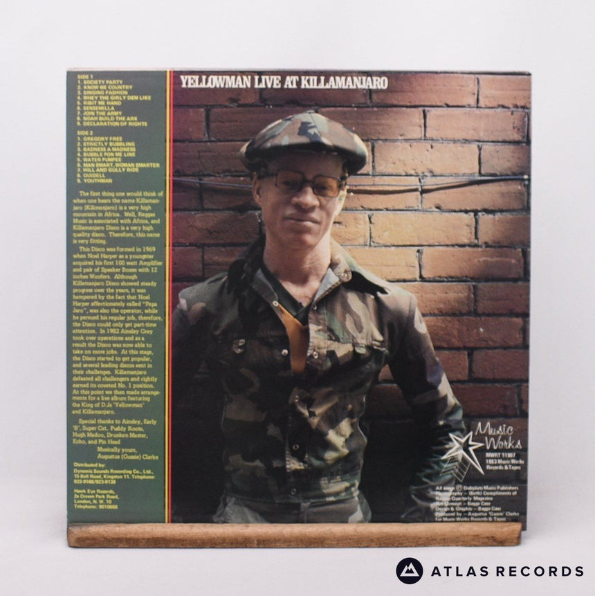 Yellowman - Live At Killamanjaro - LP Vinyl Record - EX/EX