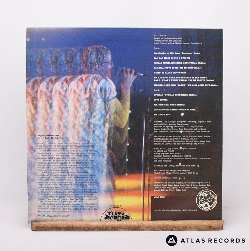 Yellowman - Live At Reggae Sunsplash - LP Vinyl Record - EX/VG+