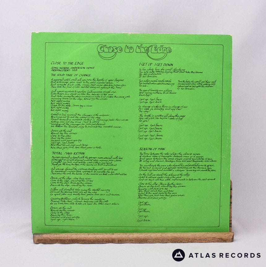 Yes - Close To The Edge - A3 B1 LP Vinyl Record - VG+/EX