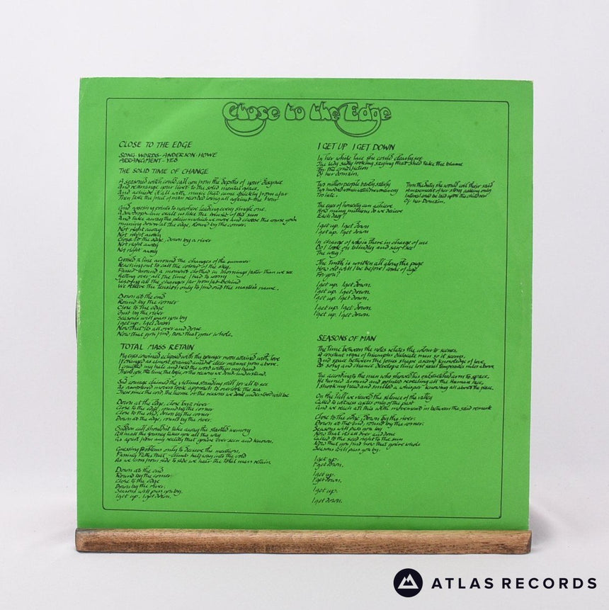 Yes - Close To The Edge - Second Press A3 B2 LP Vinyl Record - VG+/VG+