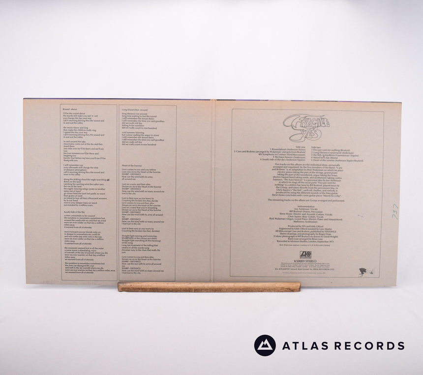 Yes - Fragile - Booklet Reissue Repress Gatefold LP Vinyl Record - EX/EX