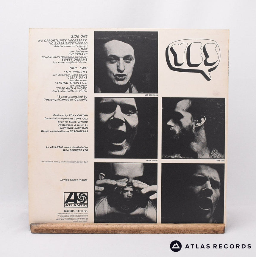 Yes - Time And A Word - Reissue LP Vinyl Record - VG+/VG+