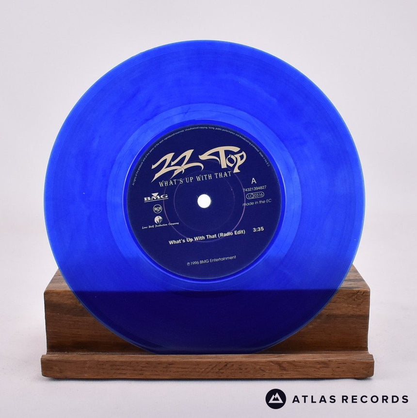 ZZ Top - What's Up With That - Blue Transparent 7" Vinyl Record - NM/NM