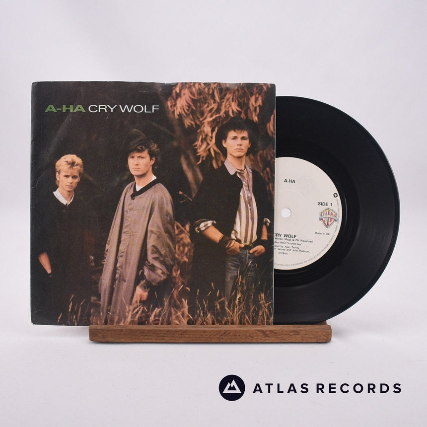 a-ha Cry Wolf 7" Vinyl Record - Front Cover & Record