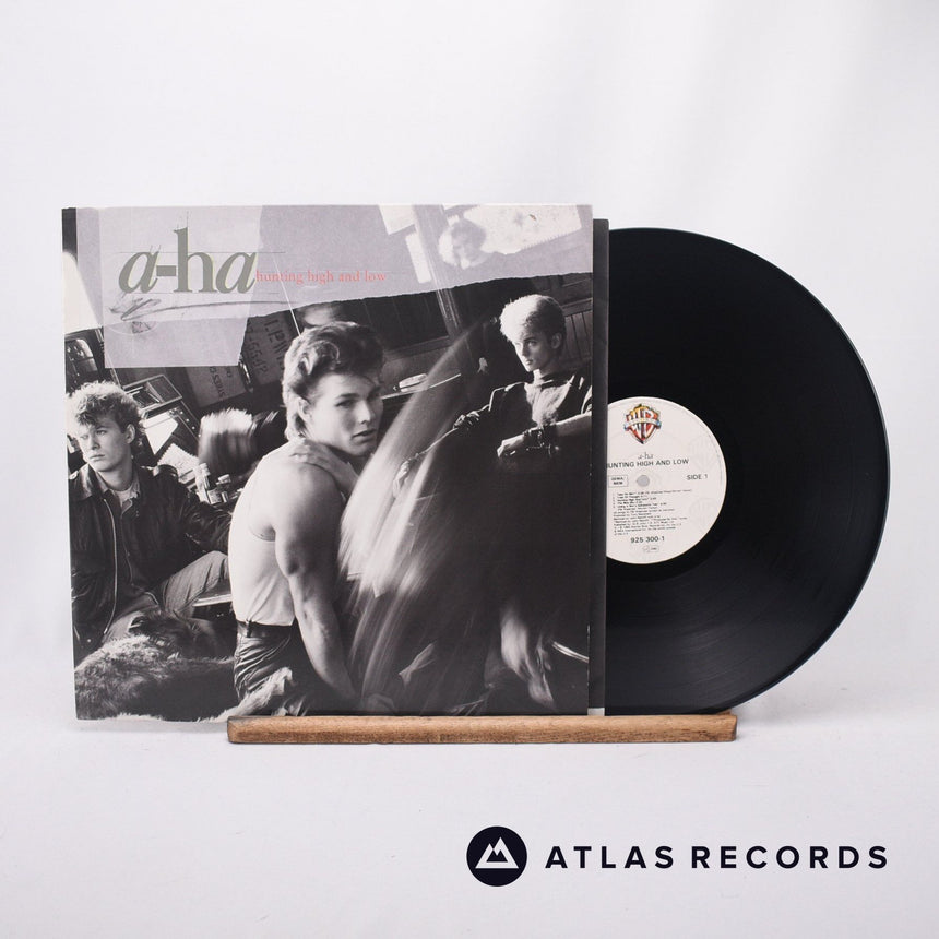 a-ha Hunting High And Low LP Vinyl Record - Front Cover & Record