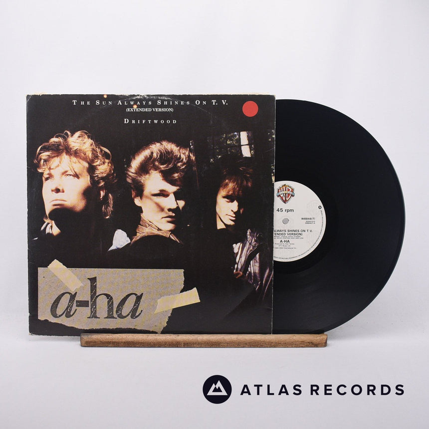 a-ha The Sun Always Shines On T.V. 12" Vinyl Record - Front Cover & Record