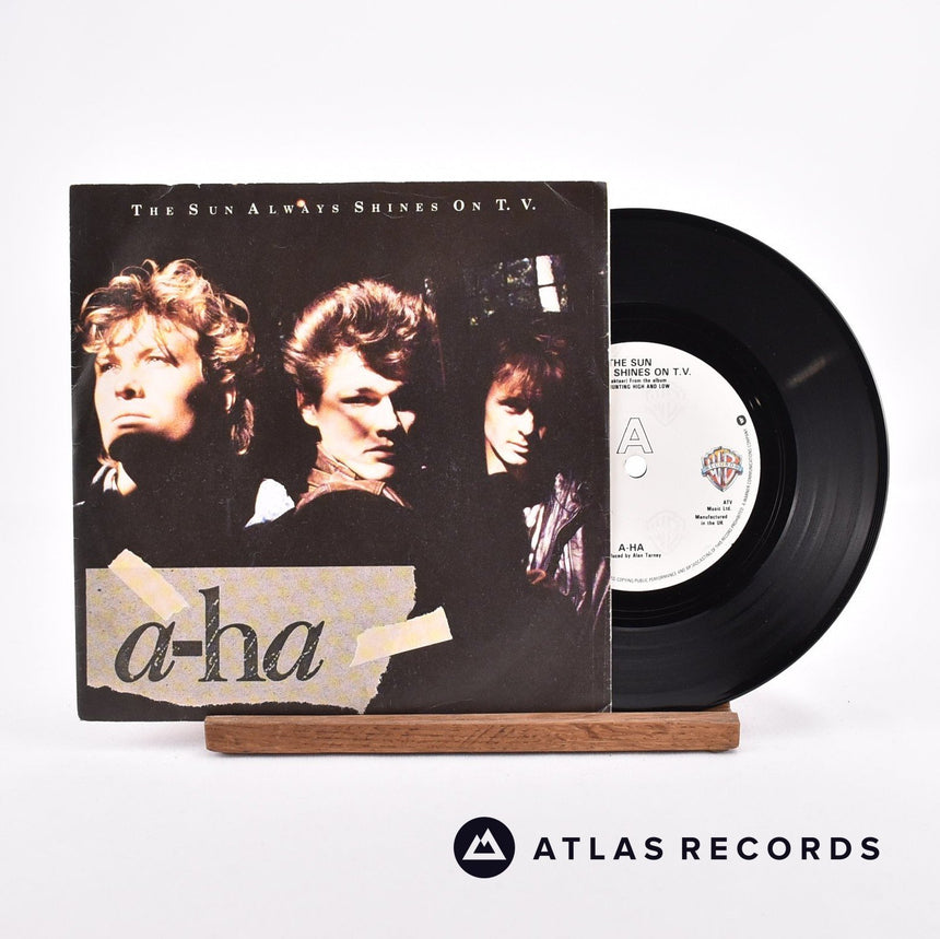 a-ha The Sun Always Shines On T.V. 7" Vinyl Record - Front Cover & Record