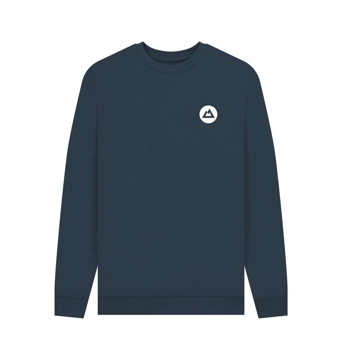 Navy Blue Printed Sweater Front