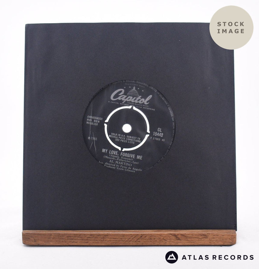 Al Martino Think I'll Go Somewhere And Cry Myself To Sleep 7" Vinyl Record - Sleeve & Record Side-By-Side