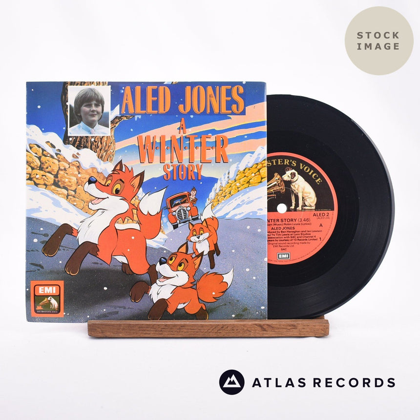 Aled Jones A Winter Story 7" Vinyl Record - Sleeve & Record Side-By-Side