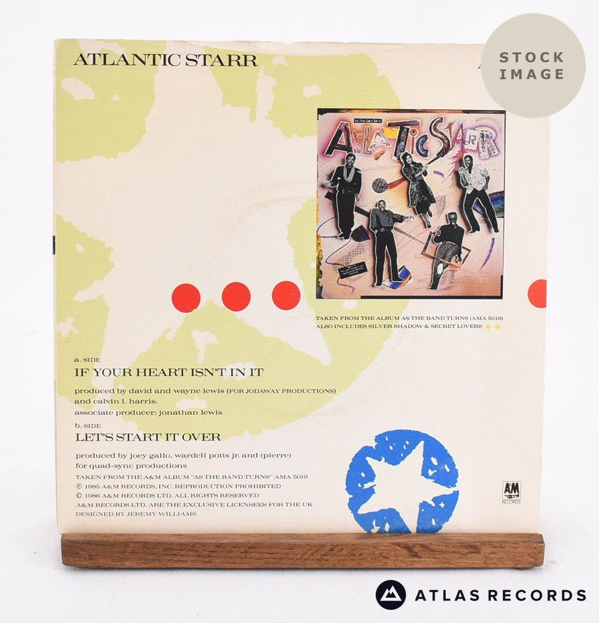 Atlantic Starr If Your Heart Isn't In It Vinyl Record - Reverse Of Sleeve