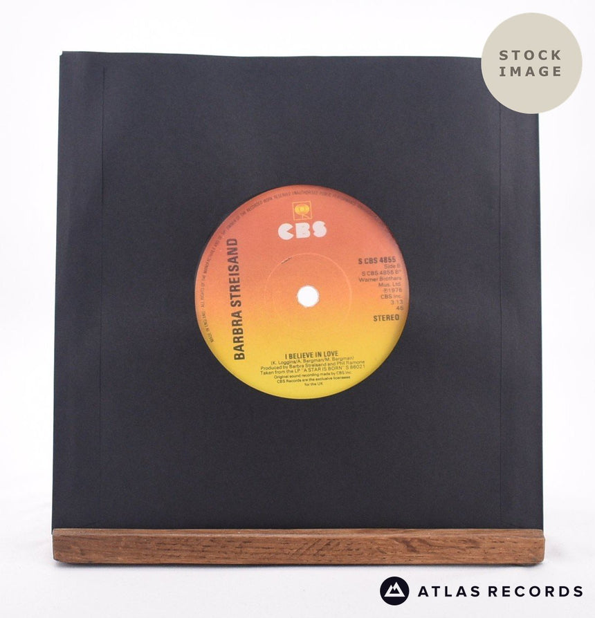 Barbra Streisand Love Theme From "A Star Is Born" 7" Vinyl Record - Reverse Of Sleeve