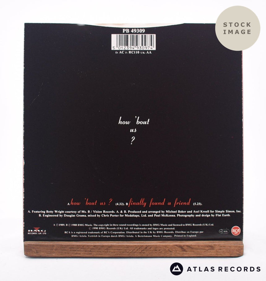 Betty Wright How 'Bout Us 7" Vinyl Record - Reverse Of Sleeve