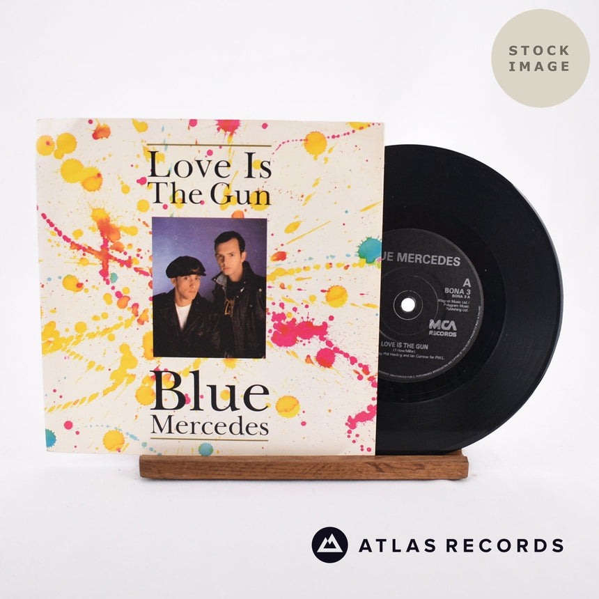 Blue Mercedes Love Is The Gun Vinyl Record - Sleeve & Record Side-By-Side
