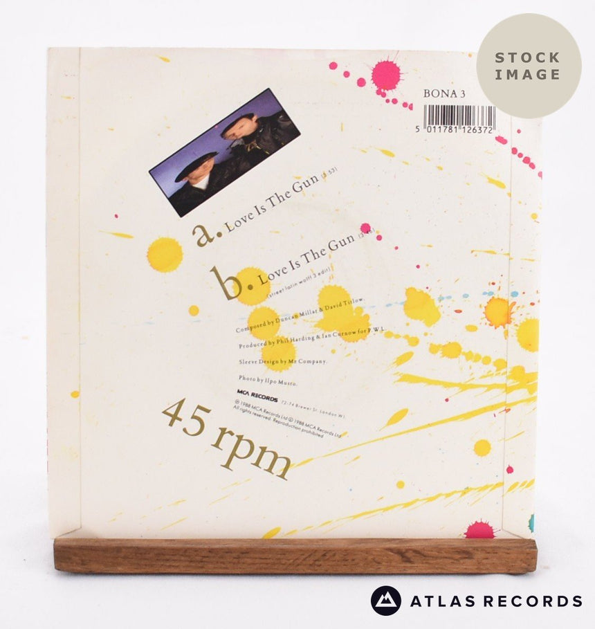 Blue Mercedes Love Is The Gun Vinyl Record - Reverse Of Sleeve