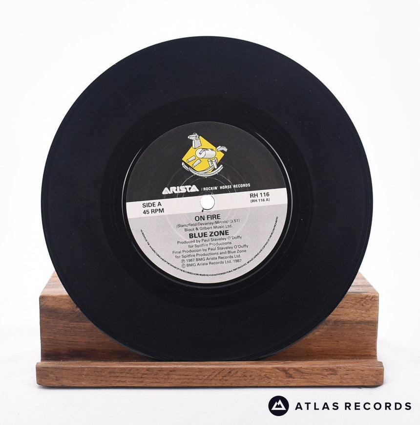 Blue Zone - On Fire - 7" Vinyl Record - EX/VG+