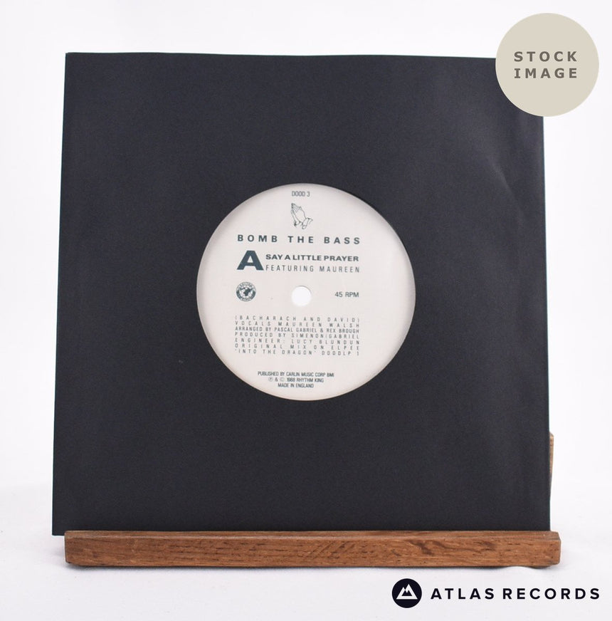 Bomb The Bass Say A Little Prayer 7" Vinyl Record - Sleeve & Record Side-By-Side