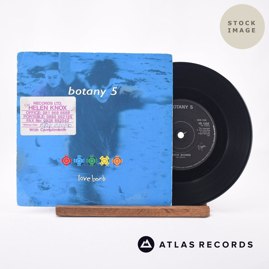 Botany 5 Love Bomb 7" Vinyl Record - Sleeve & Record Side-By-Side