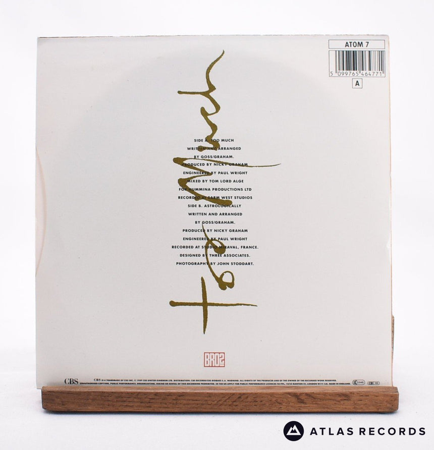 Bros - Too Much - 7" Vinyl Record - EX/EX