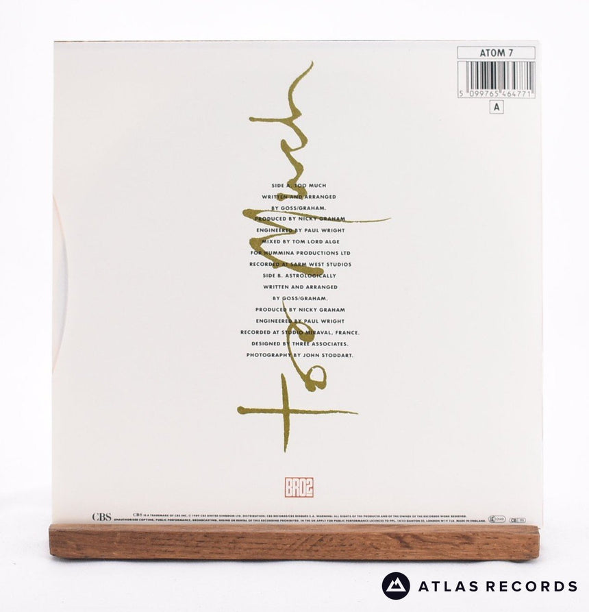 Bros - Too Much - 7" Vinyl Record - NM/EX