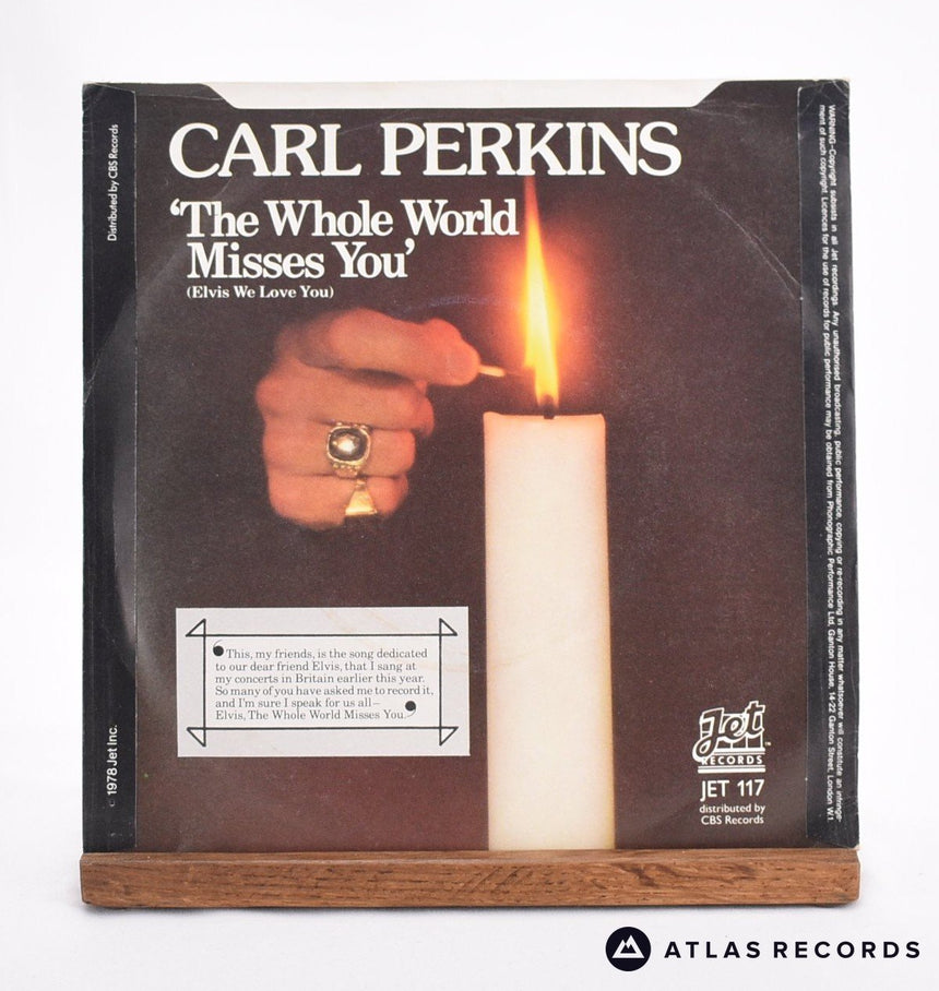 Carl Perkins - Mustang Wine / The Whole World Misses You (Elvis We Love You) - 7" Vinyl Record - VG+/VG+