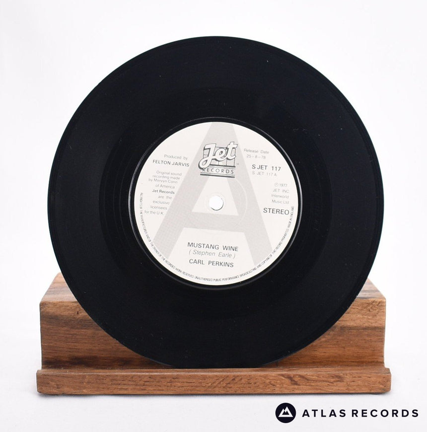 Carl Perkins - Mustang Wine / The Whole World Misses You (Elvis We Love You) - 7" Vinyl Record - VG+/VG+