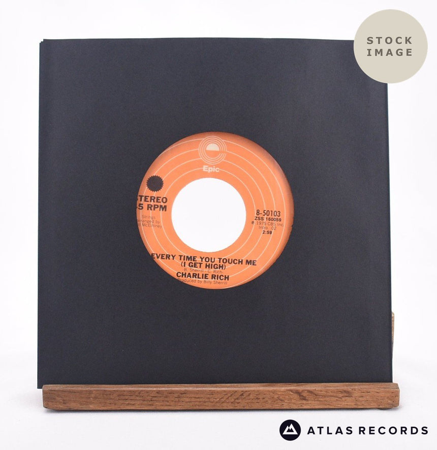 Charlie Rich Every Time You Touch Me 7" Vinyl Record - Sleeve & Record Side-By-Side