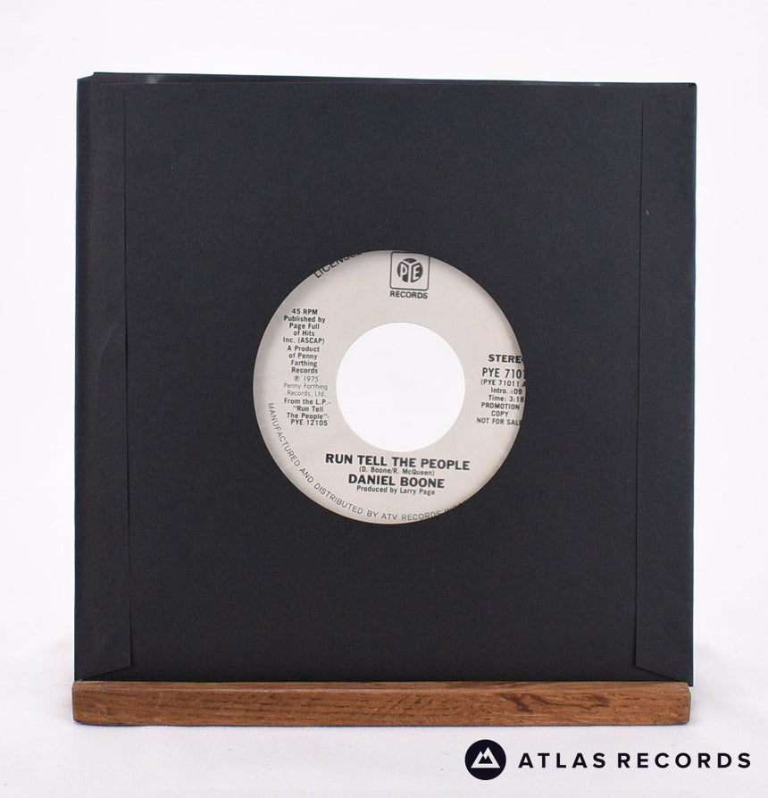 Daniel Boone - Run Tell The People - Promo 7" Vinyl Record - EX
