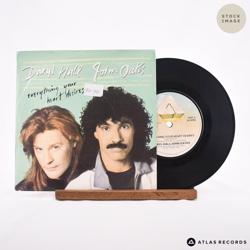 Daryl Hall & John Oates Everything Your Heart Desires Vinyl Record - Sleeve & Record Side-By-Side