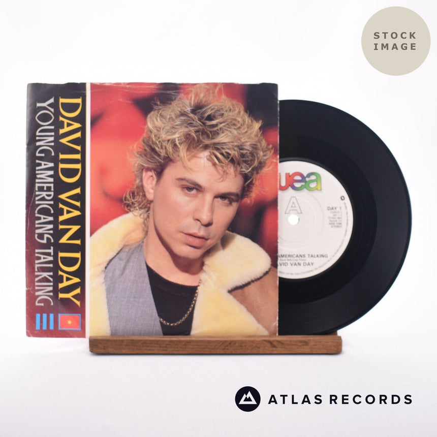 David Van Day Young Americans Talking 7" Vinyl Record - Sleeve & Record Side-By-Side