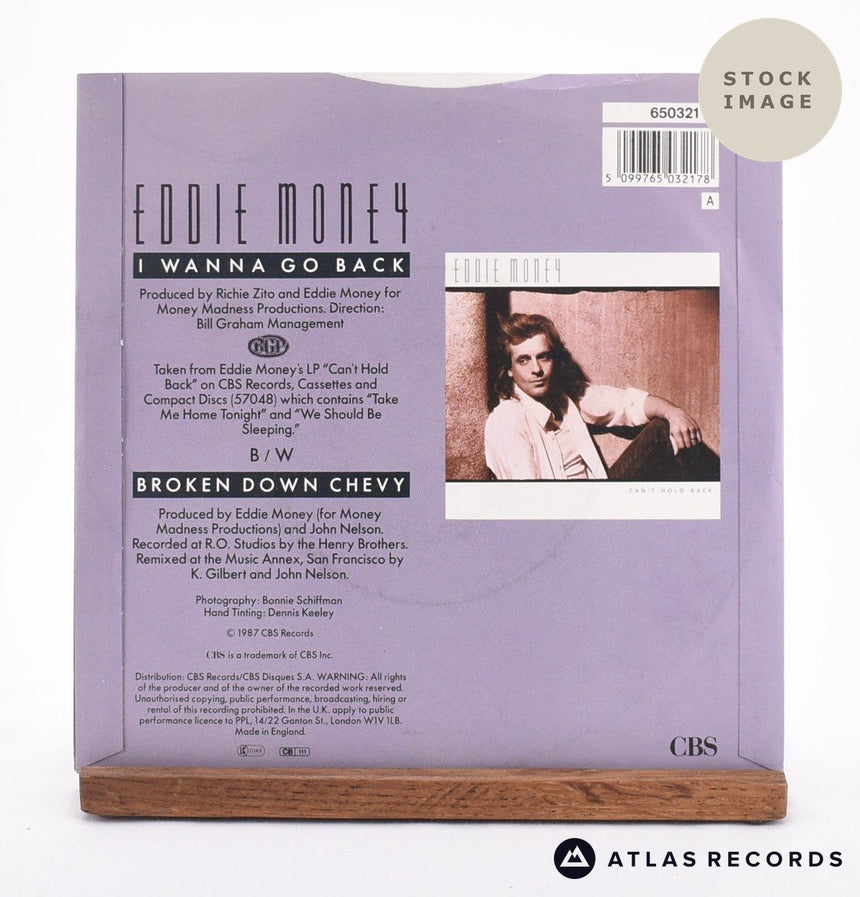 Eddie Money I Wanna Go Back 7" Vinyl Record - Reverse Of Sleeve