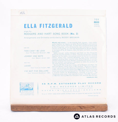 Ella Fitzgerald - The Rodgers & Hart Song book No. 2 - 7" EP Vinyl Record - VG+/VG+