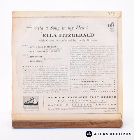 Ella Fitzgerald - With A Song In My Heart - 7" EP Vinyl Record - VG+/VG+