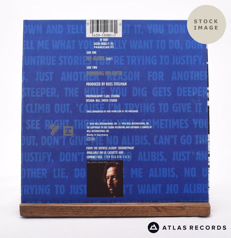Eric Clapton No Alibis 7" Vinyl Record - Reverse Of Sleeve