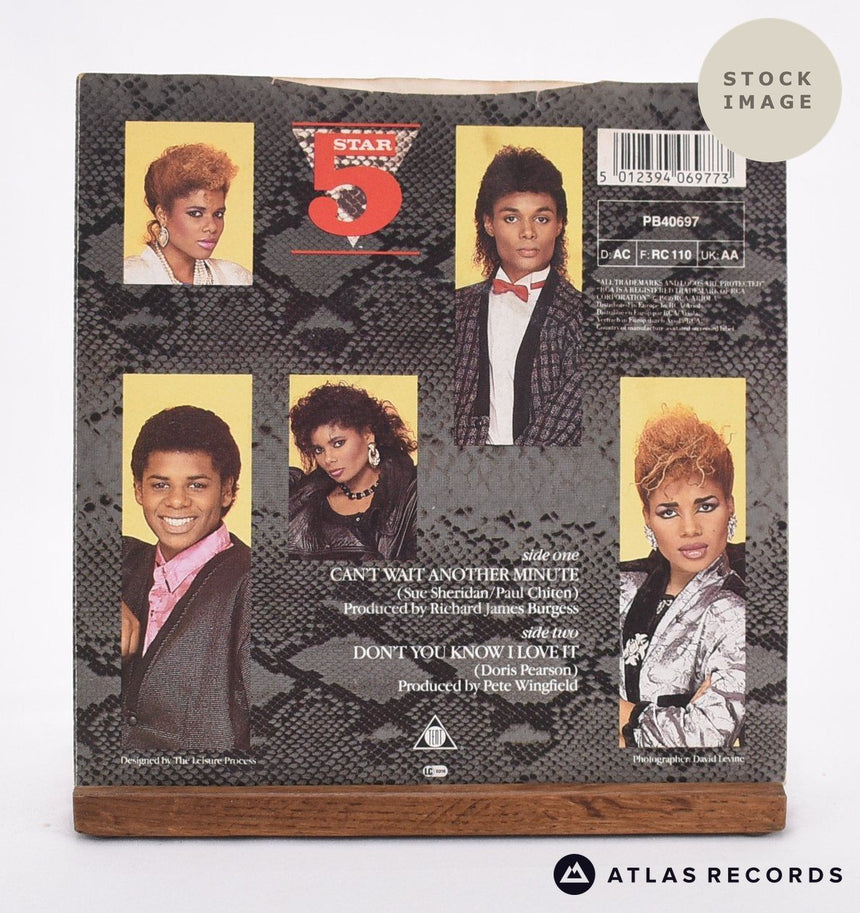 Five Star Can't Wait Another Minute Vinyl Record - Reverse Of Sleeve