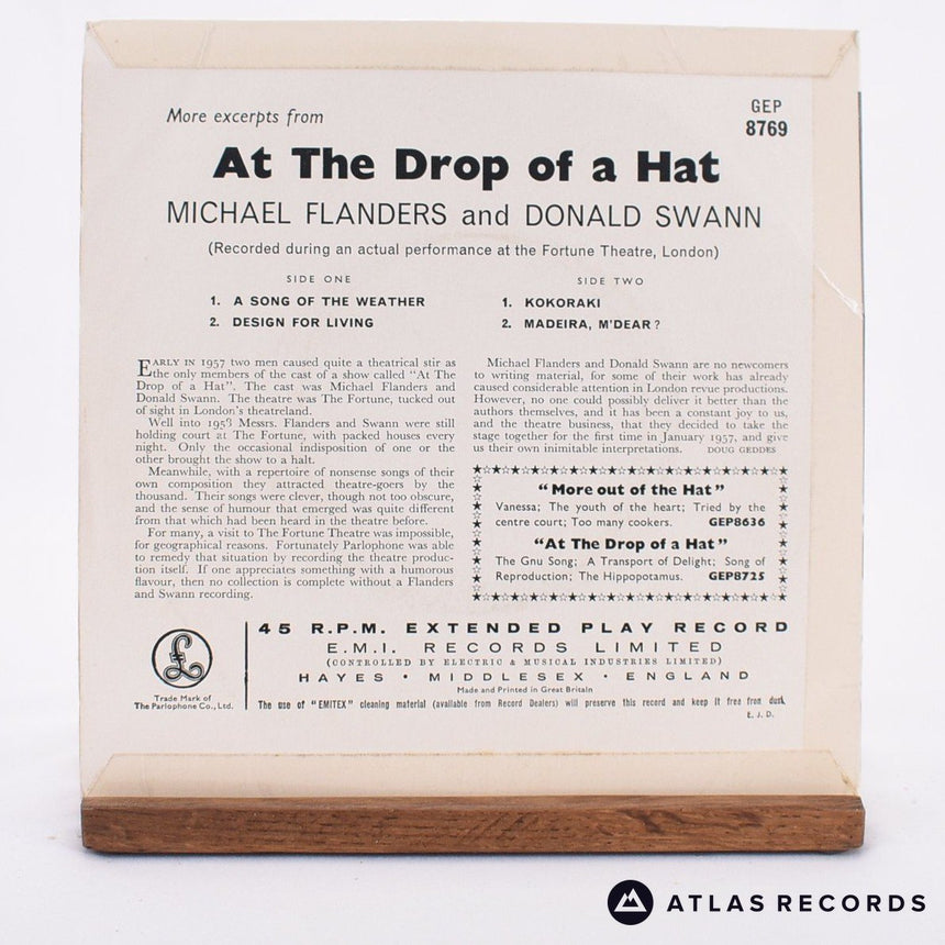 Flanders & Swann - More Excerpts From 'At The Drop Of A Hat' - 7" EP Vinyl Record - VG+/VG+